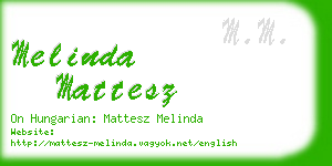 melinda mattesz business card